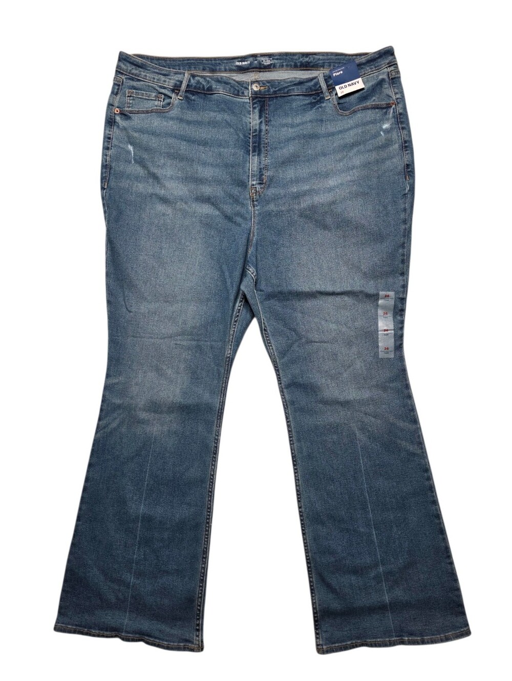 Old Navy Higher High Rise Flare Jeans Medium Wash Blue Womens 26 NWT